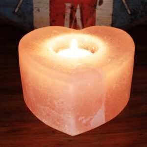 Heartfelt Glow Himalayan Salt Candle Holder
