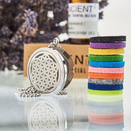 sacred geometry aromatherapy diffuser necklace flower Sacred Geometry Aromatherapy Diffuser Necklace Flower - Image 2