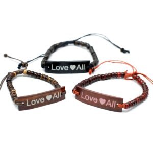 Universal LoveAll Coconut Bead Affirmation Bracelet