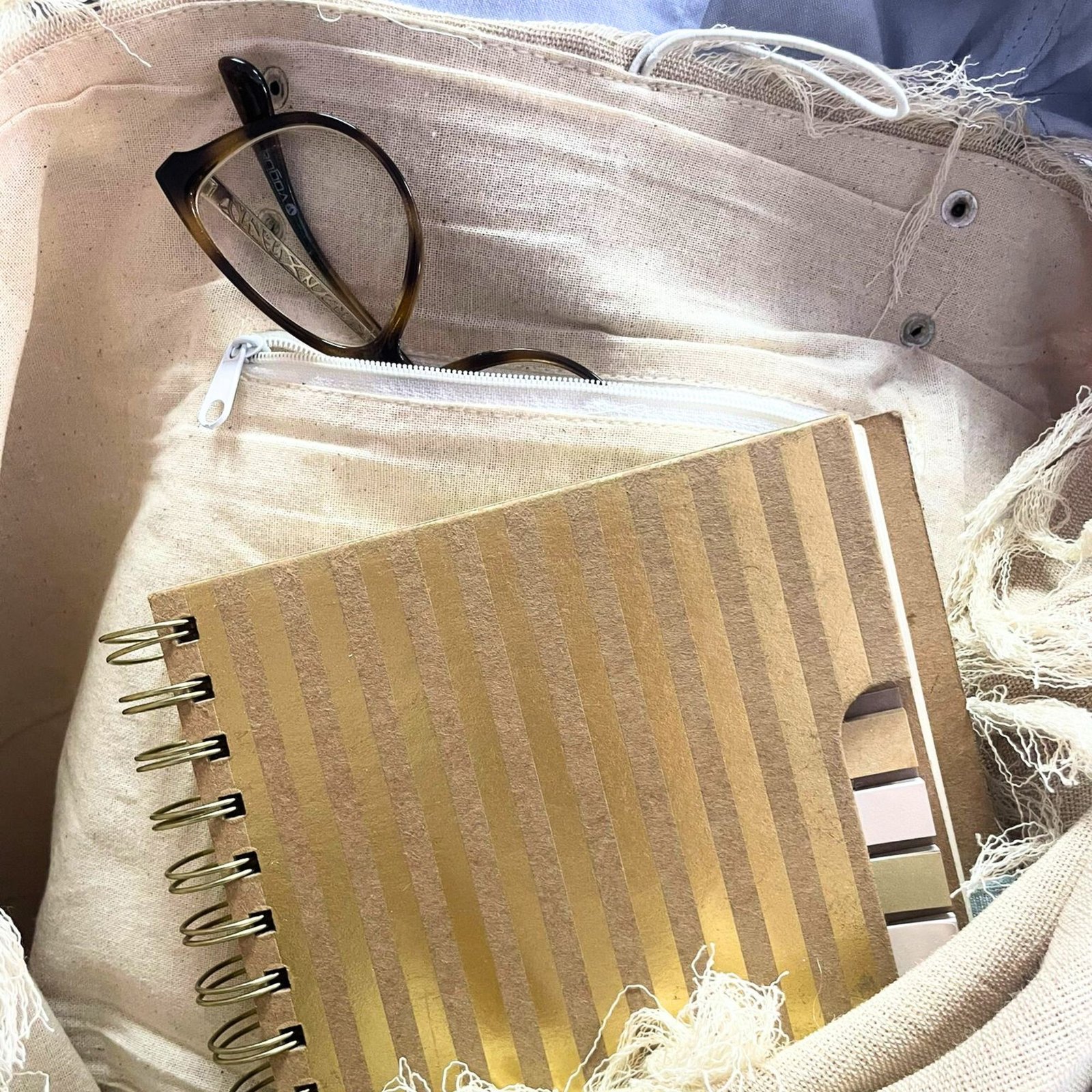 mindful journey canvas tote buddha leather handle Mindful Journey Canvas Tote Buddha Leather Handle - Image 3