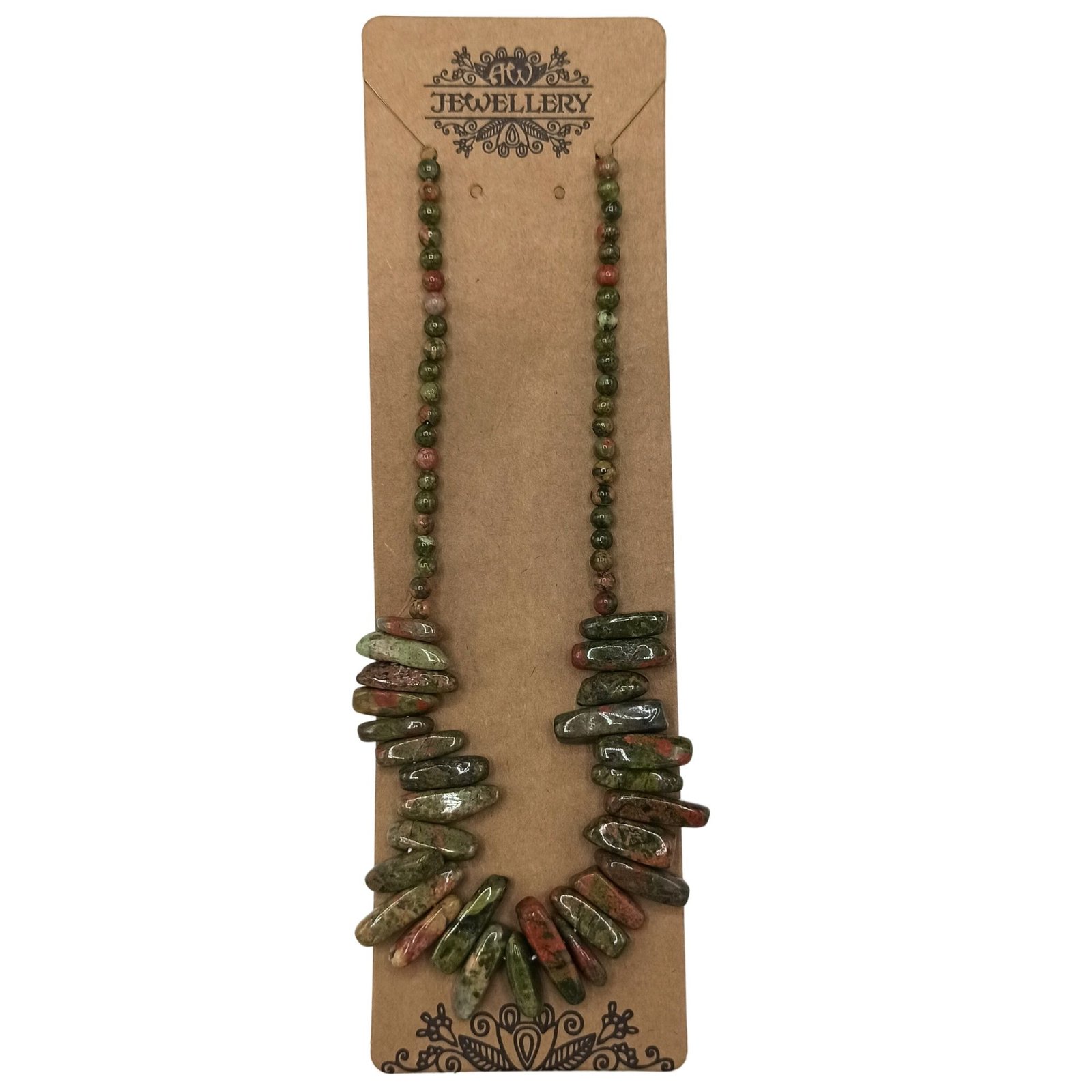 grounding longstone gem necklace moss agate Grounding Longstone Gem Necklace Moss Agate - Image 3