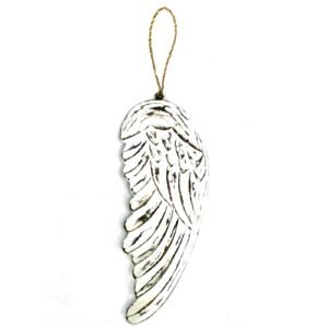 Serene Guardian Wall Decor Angel Wing Wood