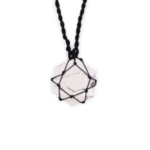 Calm Hexagon Gemstone Pendant White Howlite