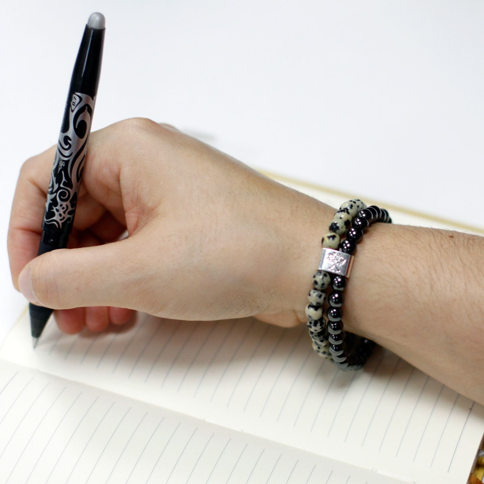 playful balance magnetic bracelet dalmatian jasper Playful Balance Magnetic Bracelet Dalmatian Jasper - Image 5