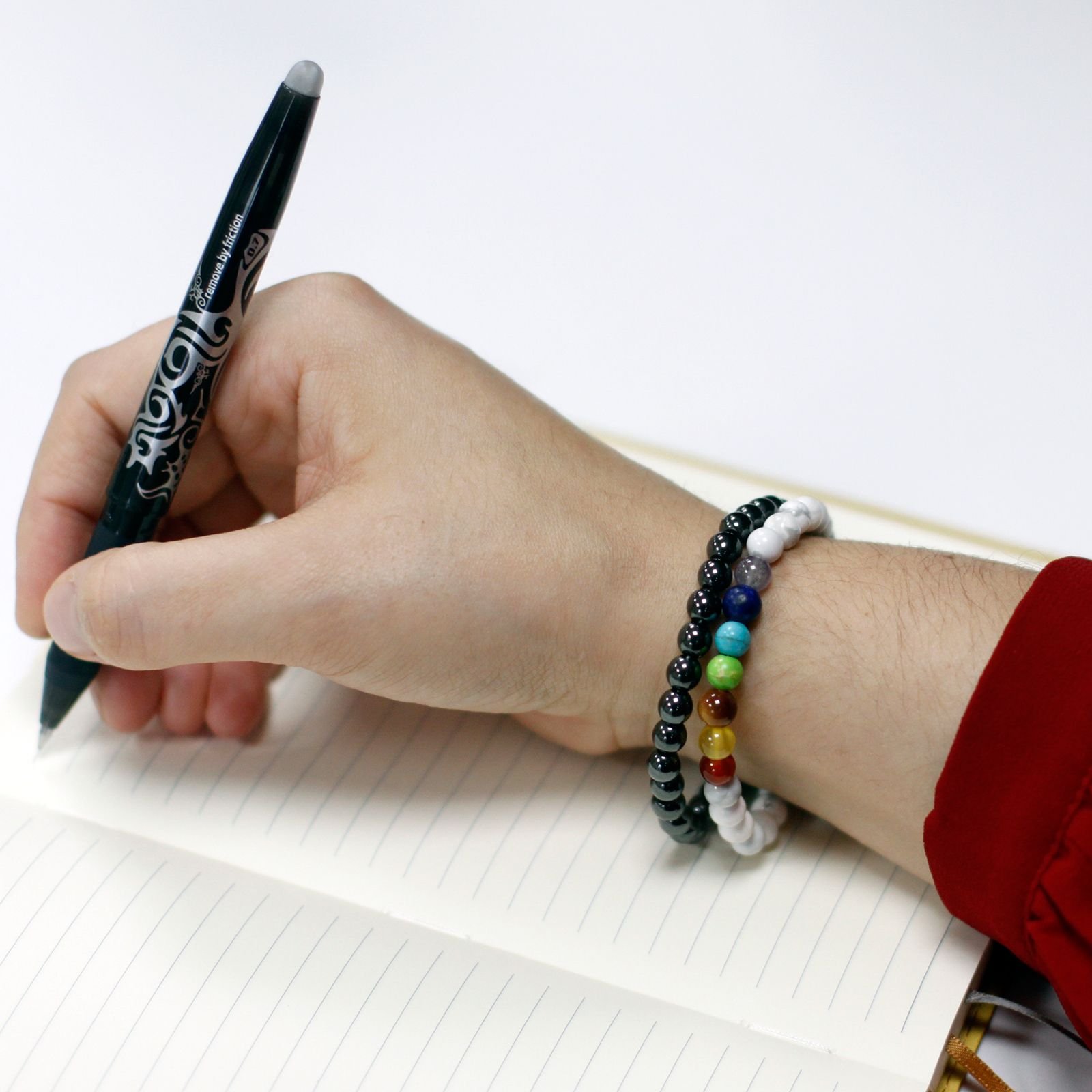 calming energy magnetic bracelet white howlite Calming Energy Magnetic Bracelet White Howlite - Image 5