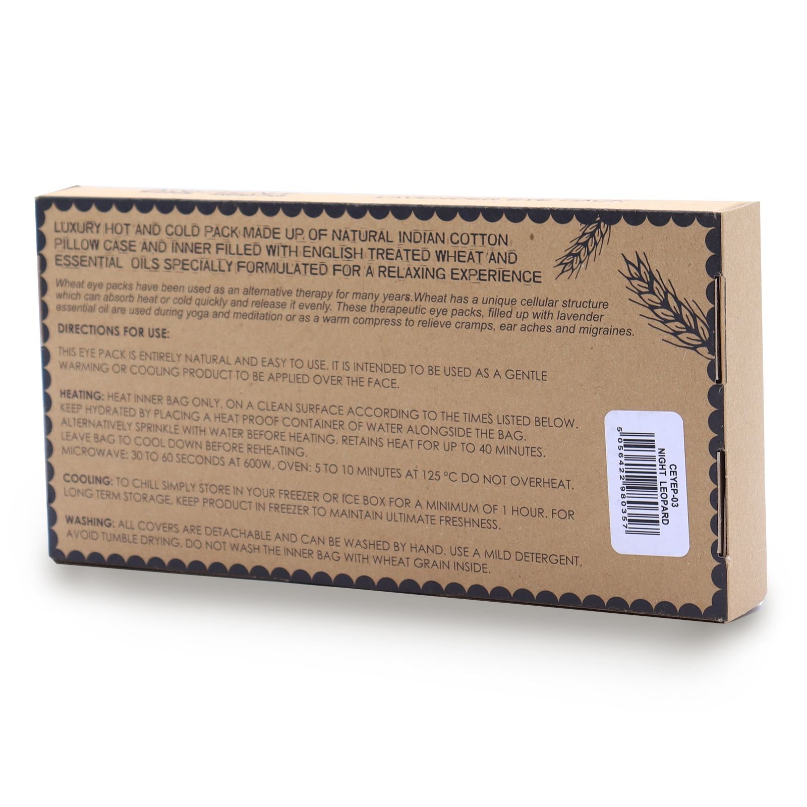 restful night eye pillow lavender leopard Restful Night Eye Pillow Lavender Leopard - Image 2