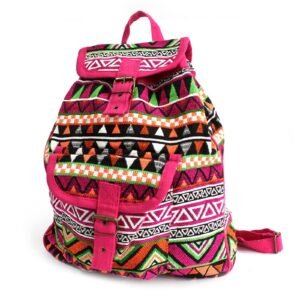Boho Journey Jacquard Backpack Pink