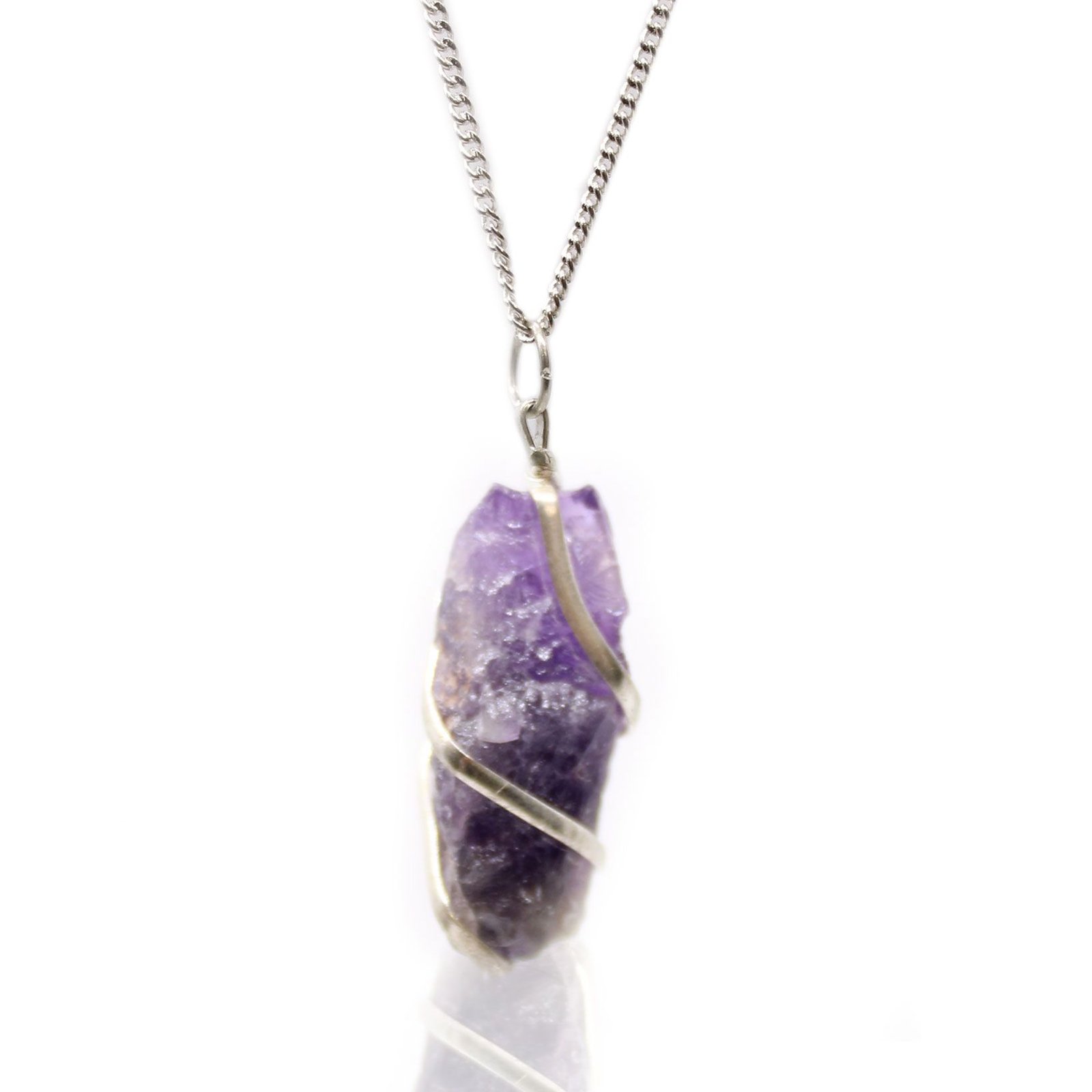 intuition calming cascade necklace rough amethyst Intuition Calming Cascade Necklace Rough Amethyst