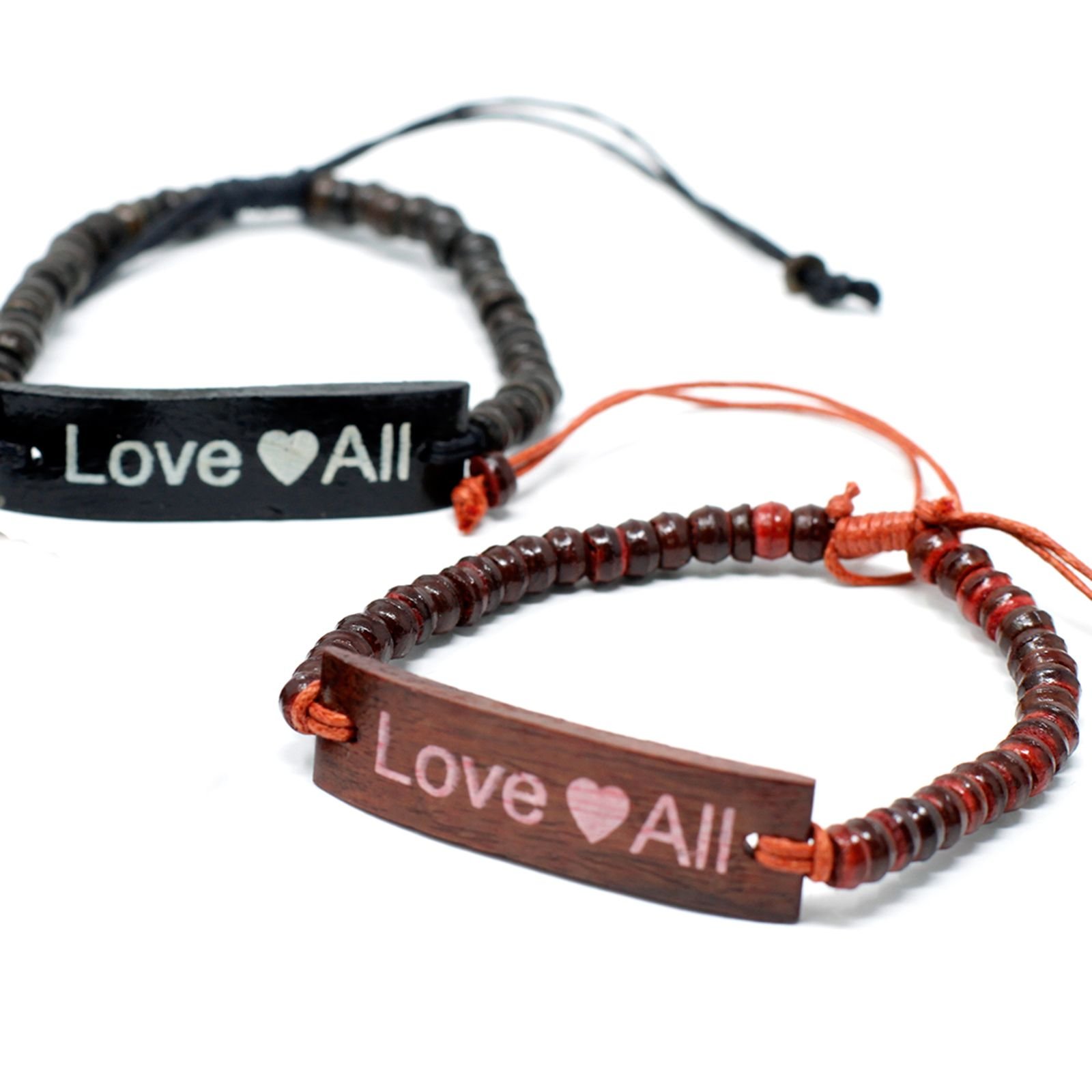 universal loveall coconut bead affirmation bracelet Universal LoveAll Coconut Bead Affirmation Bracelet - Image 3
