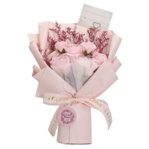 Eternal Love Soap Rose Bouquet Pink