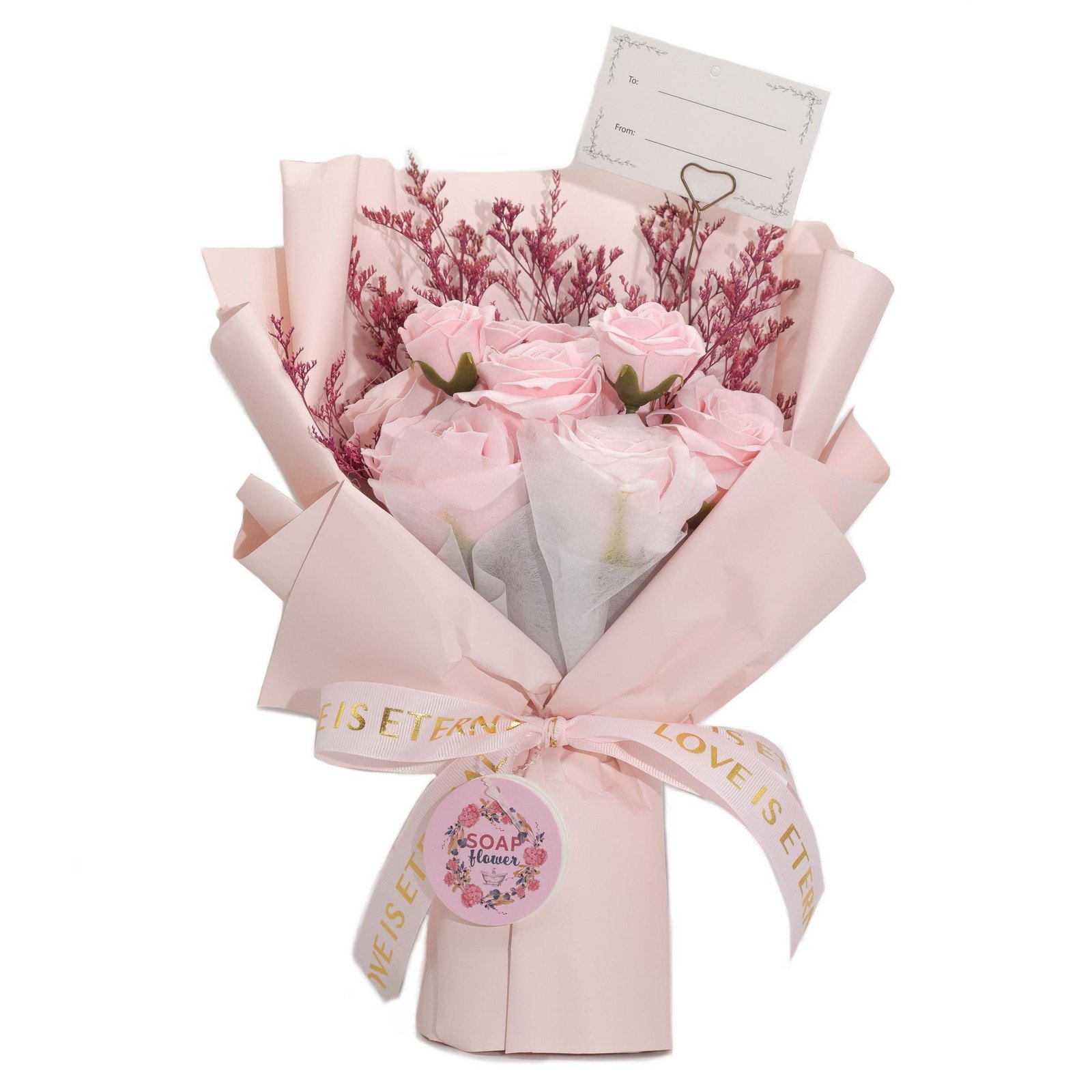 eternal love soap rose bouquet pink Eternal Love Soap Rose Bouquet Pink