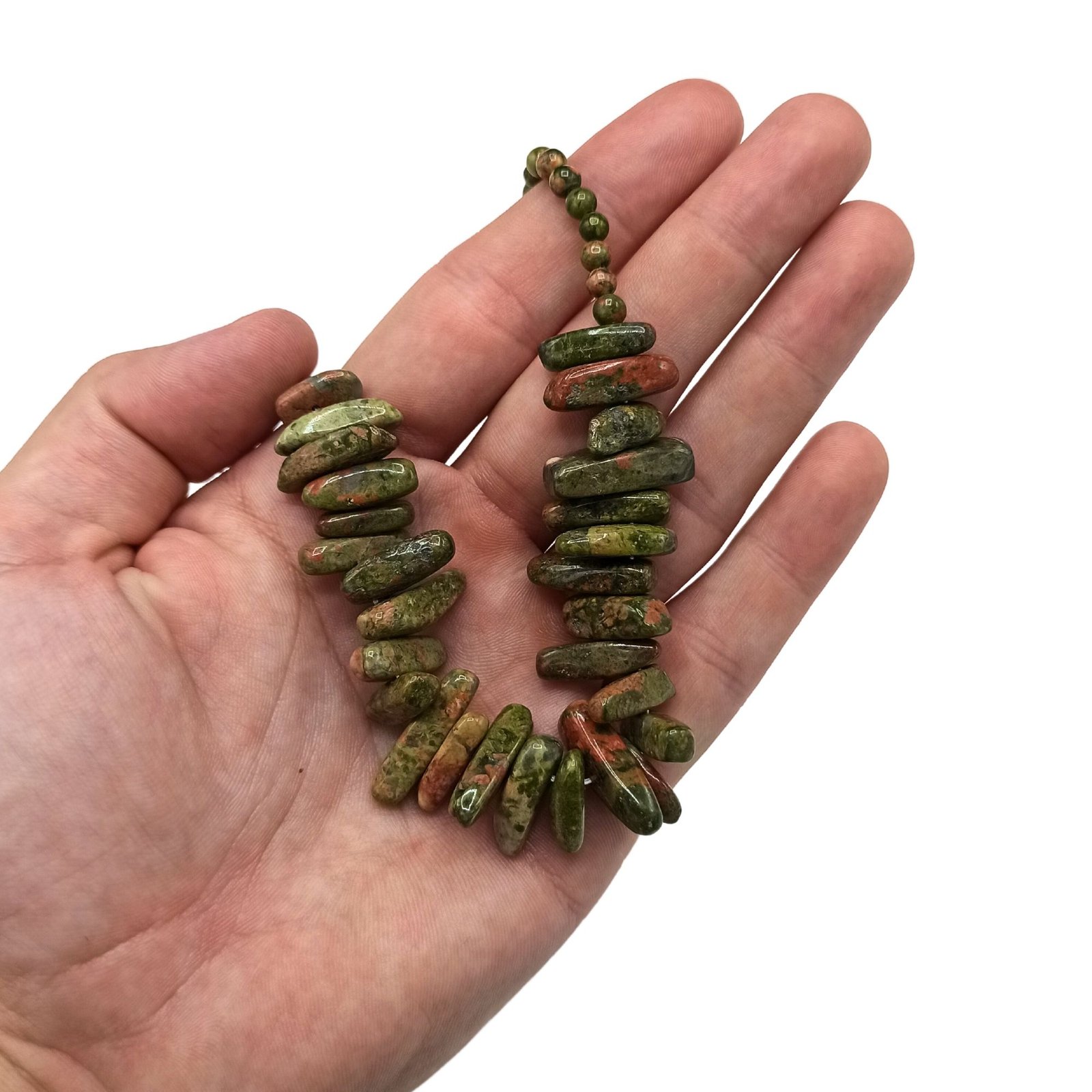 grounding longstone gem necklace moss agate Grounding Longstone Gem Necklace Moss Agate - Image 4