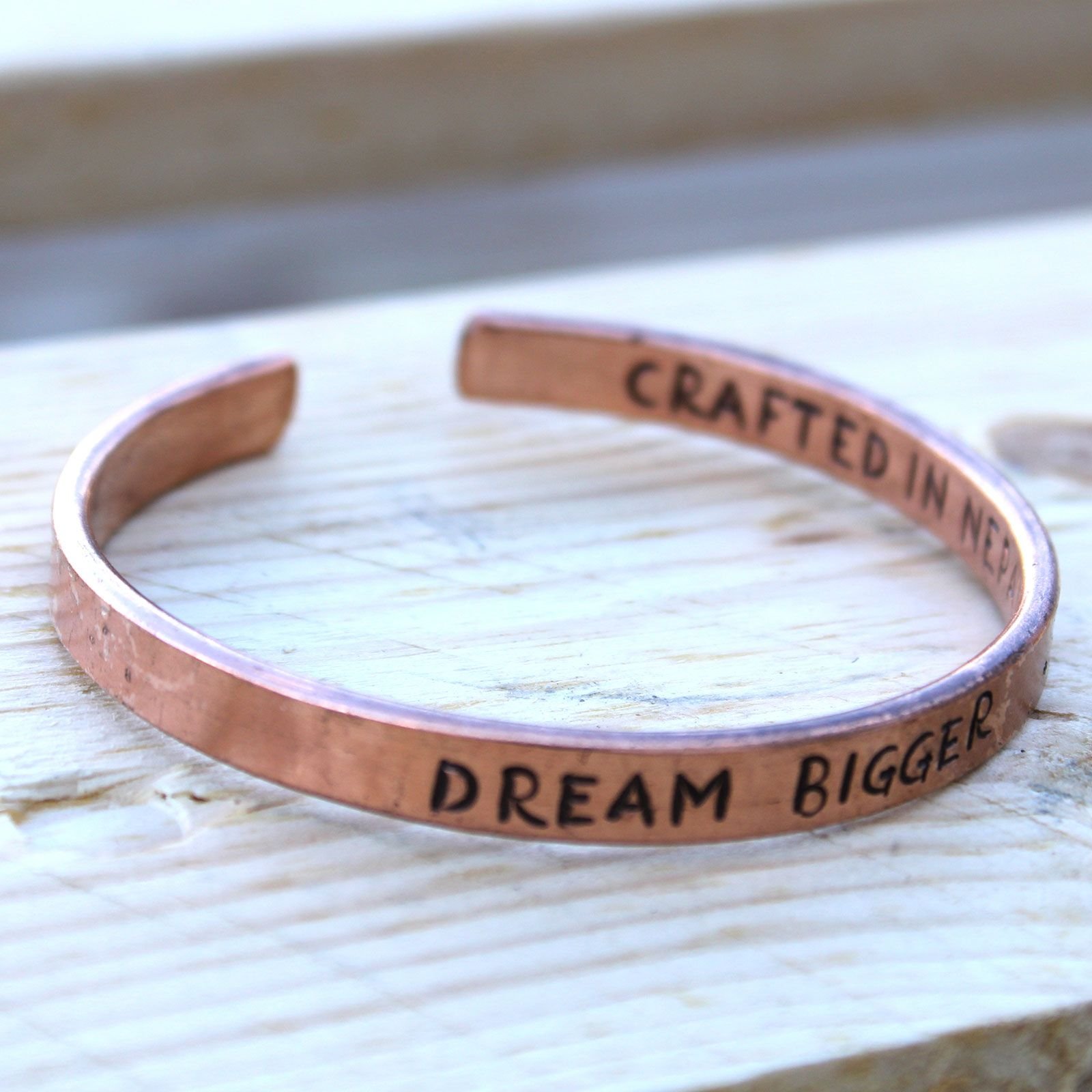 motivational cuff bracelet adjustable warm copper Motivational Cuff Bracelet Adjustable Warm Copper - Image 5