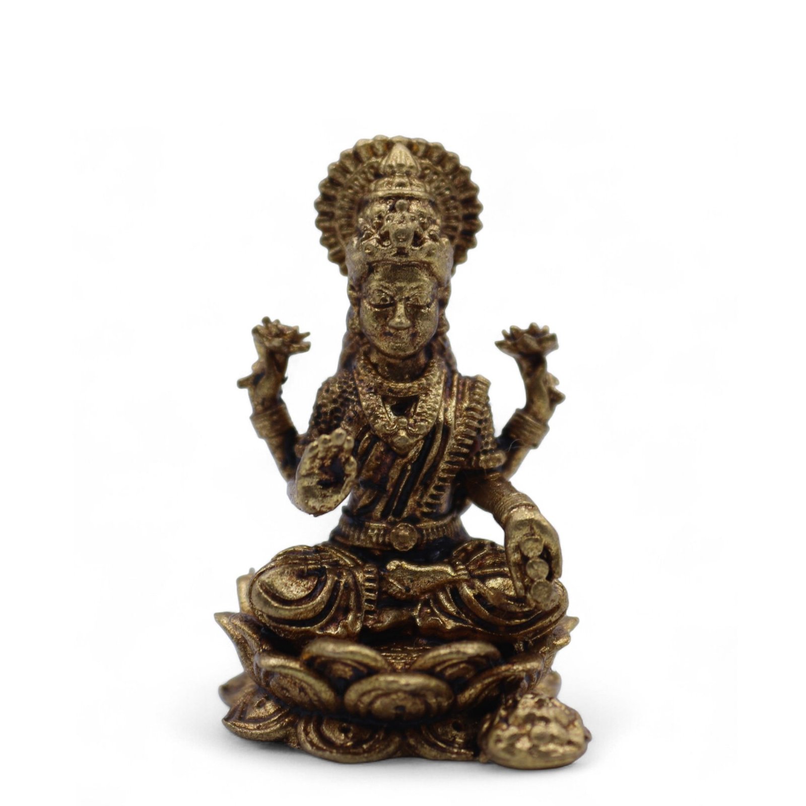 prosperity blessings miniature statue brass laxmi Prosperity Blessings Miniature Statue Brass Laxmi - Image 3