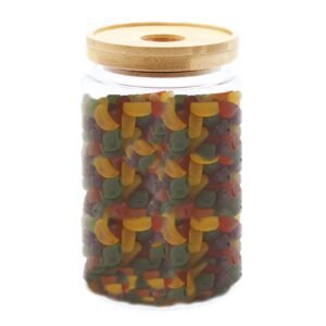 Eco Kitchen Storage Jar Glass Bamboo Lid 15cm