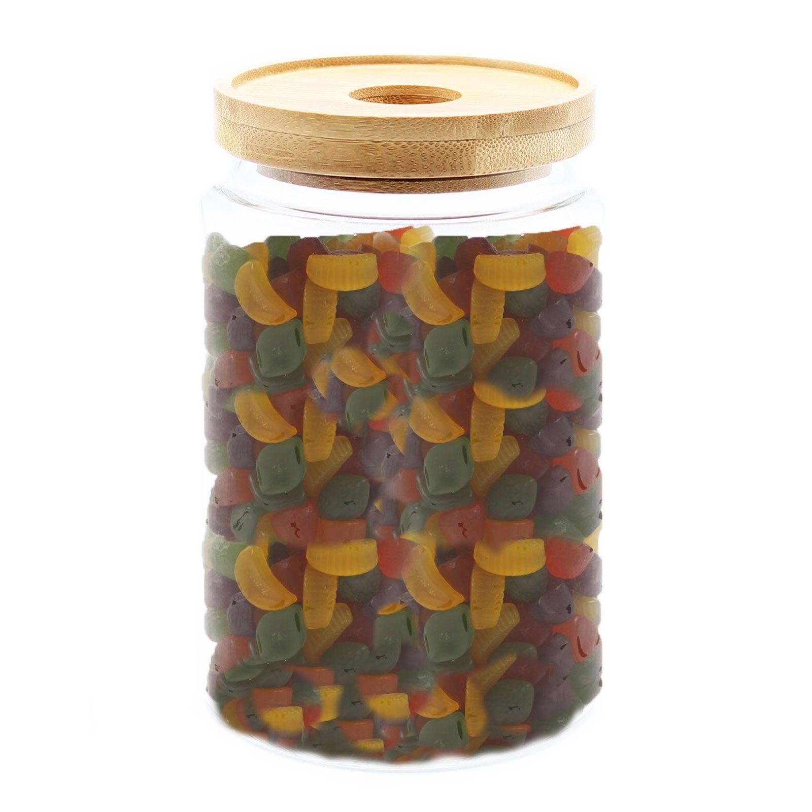 eco kitchen storage jar glass bamboo lid 15cm Eco Kitchen Storage Jar Glass Bamboo Lid 15cm