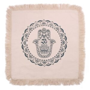Protective Hamsa Mandala Cushion Green 60x60