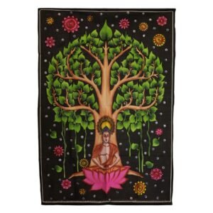 Calming Presence Cotton Wall Art Buddha Bodhi Tree