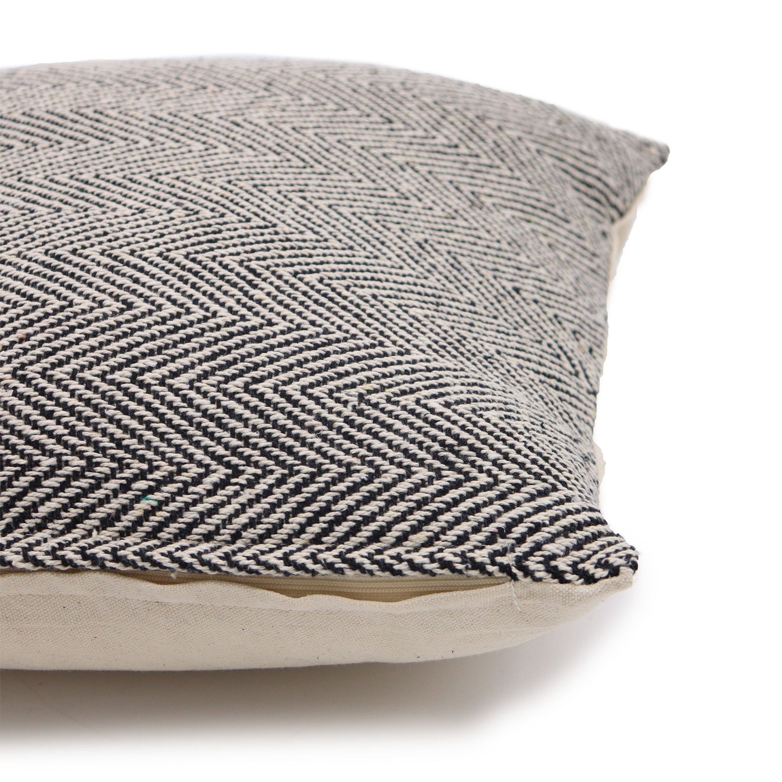 calming herringbone cushion cover fine grey Calming Herringbone Cushion Cover Fine Grey - Image 4