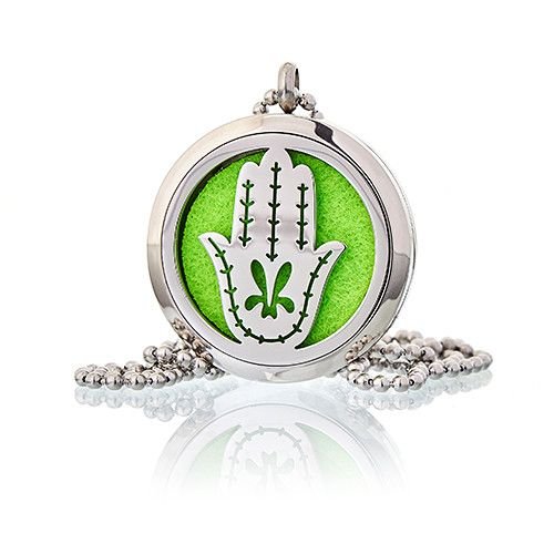 Aromaterapeutický náhrdelník Ruka Fatimy Ochranný pokoj aromaterapeutický náhrdelník Hamsa
