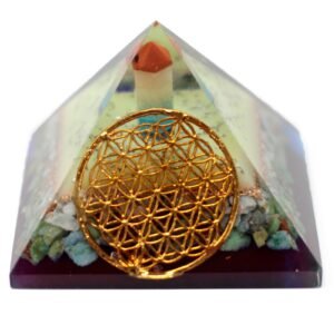 Sacred Geometry Orgonite Pyramid Flower of Life