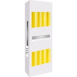 Uplifting Dinner Taper Candles Soft Yellow