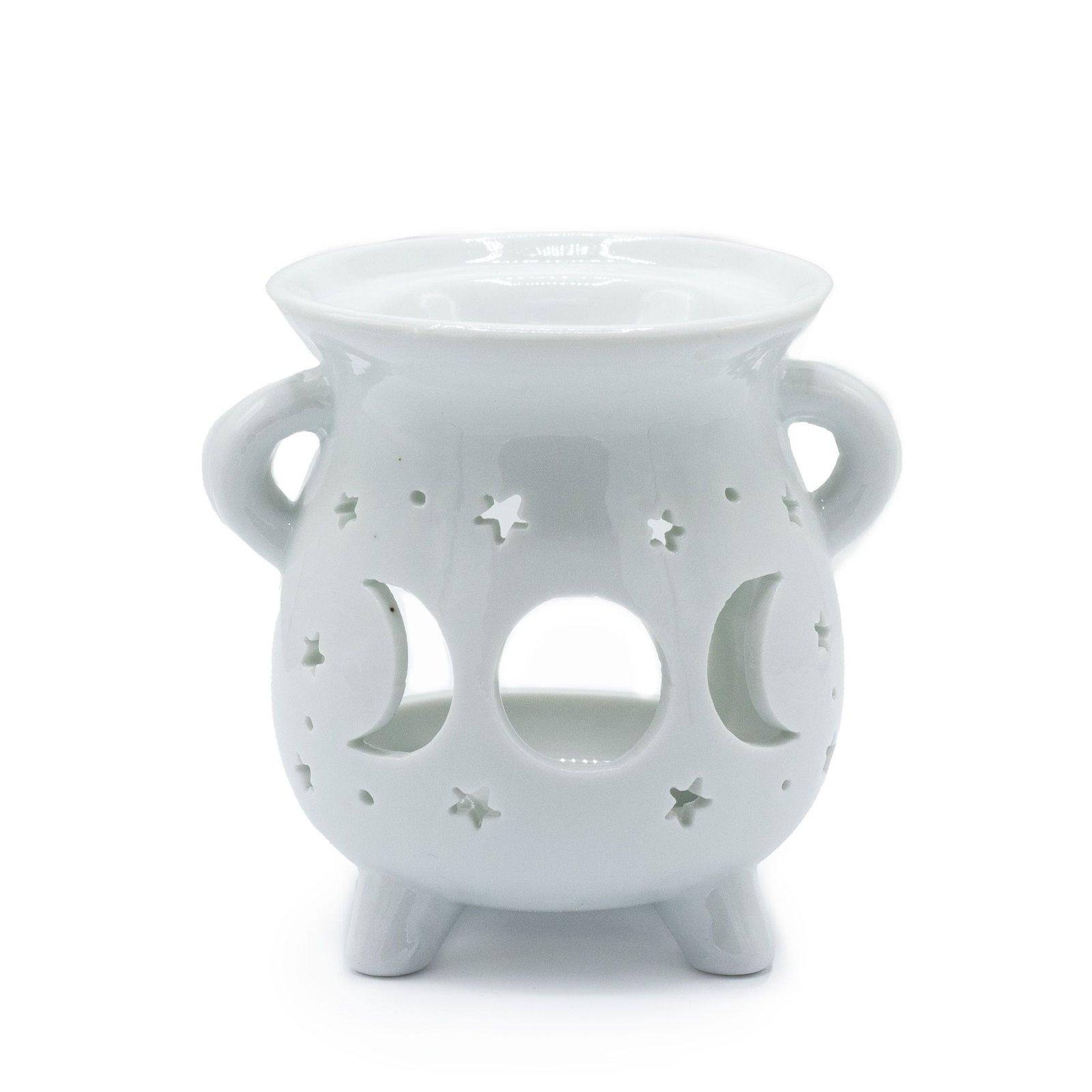lunar harmony moon phase oil burner white Lunar Harmony Moon Phase Oil Burner White - Image 2