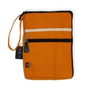 Large Canvas Laptop Pouch Burnt Orange