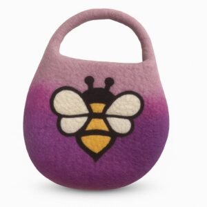 Lavender Dream Felt Bee Shoulder Bag Magnet