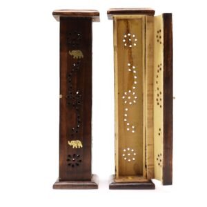 Elevated Calm Square Incense Tower Brass