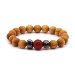 Grounding Cedarwood Chakra Bangle Red Jasper
