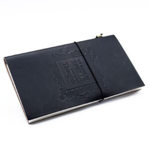 Mystic Spells Leather Grimoire Journal Black