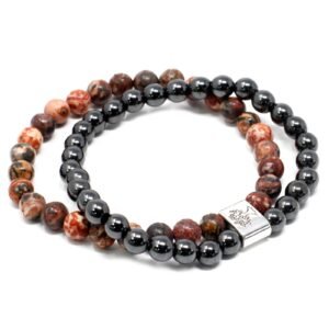 Wild Spirit Magnetic Bracelet Leopard Skin Jasper