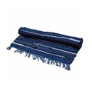 Modern Charcoal Rag Rug Recycled Cotton Greys