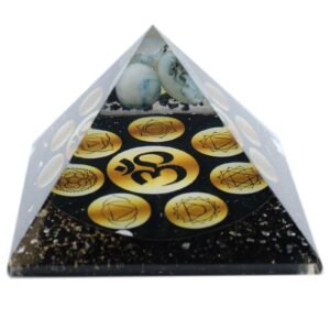 Chakra Harmony Midnight Om Orgonite Pyramid