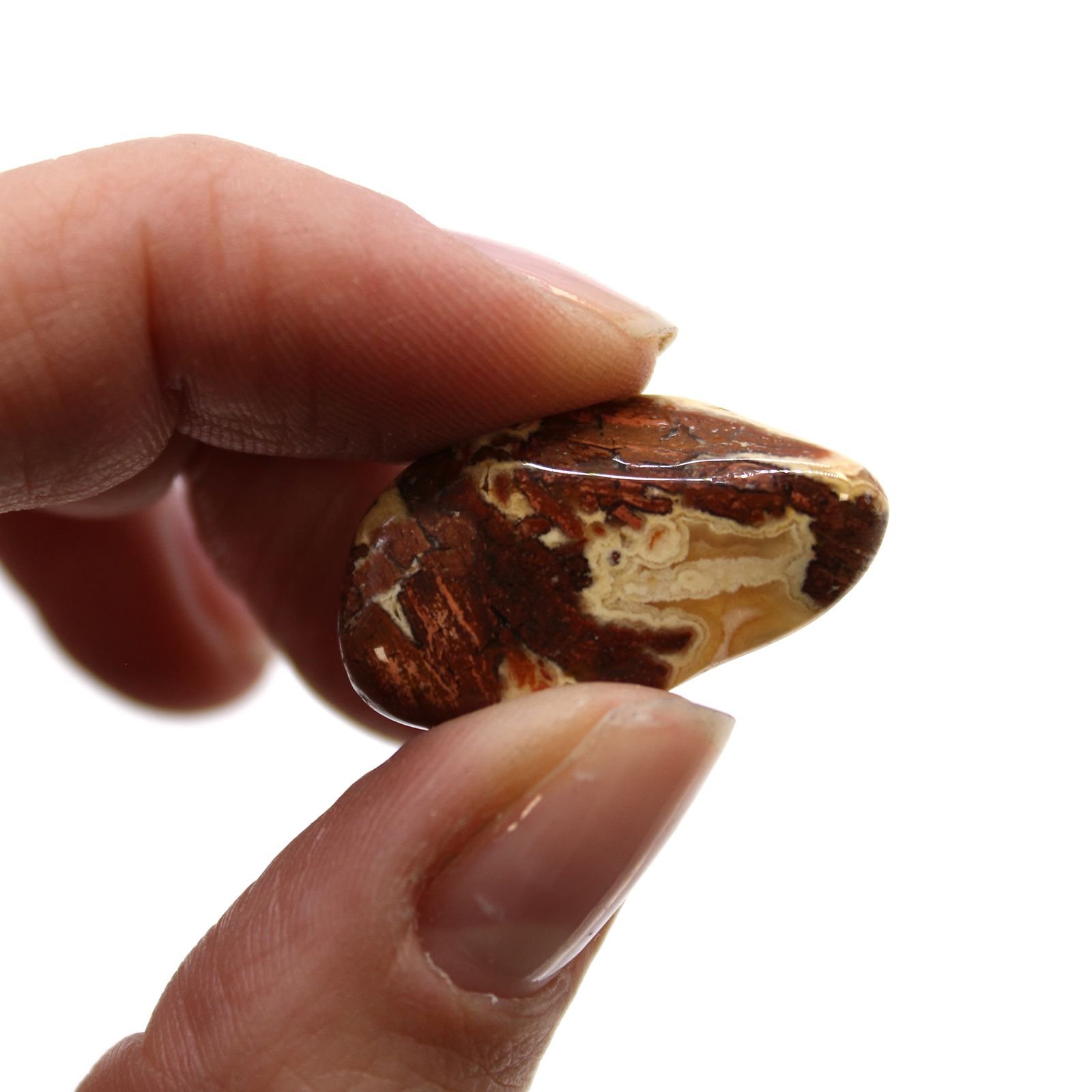 stabilising strength tumble stones light brecciated jasper Stabilising Strength Tumble Stones Light Brecciated Jasper - Image 2