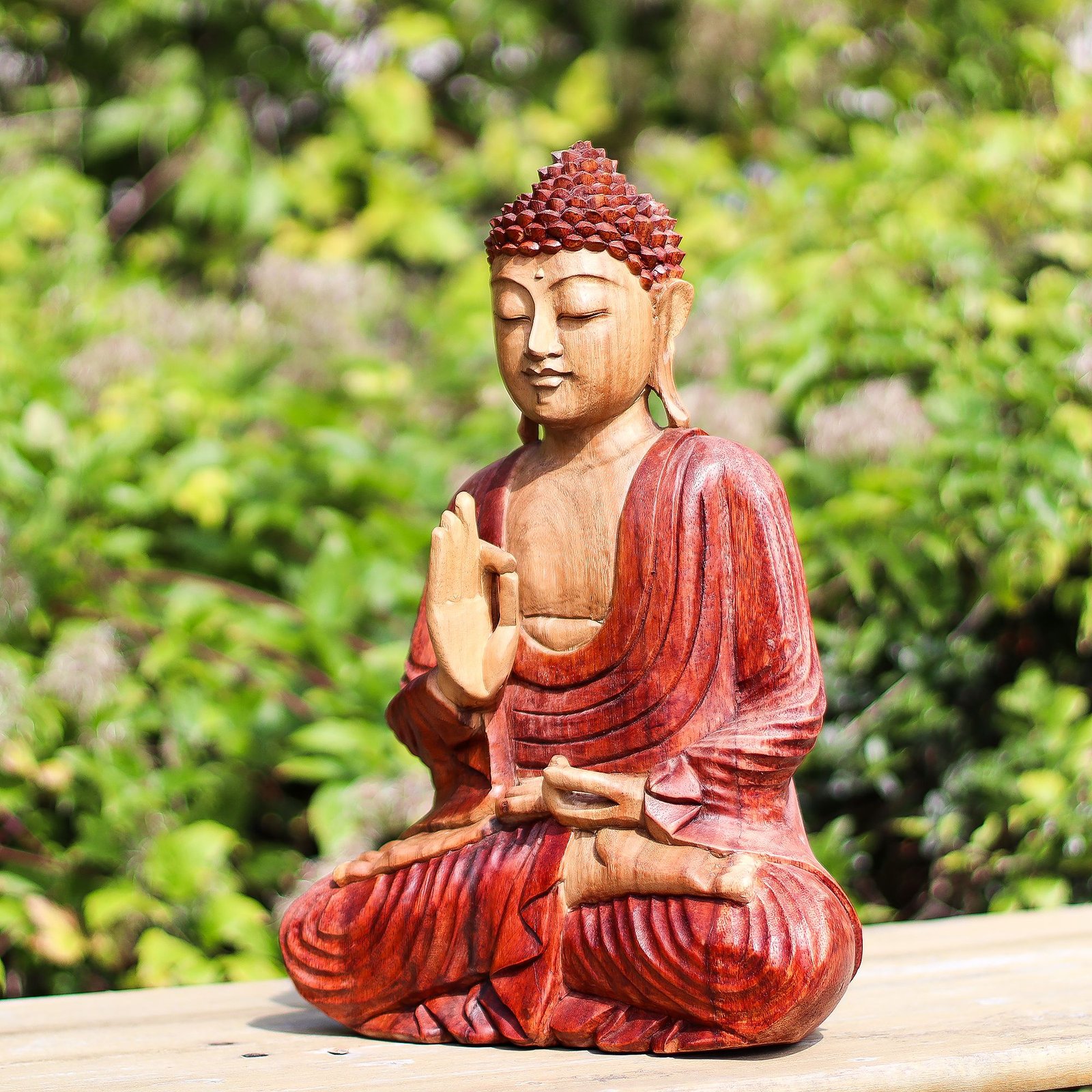 teaching wisdom hand carved buddha suar 30cm Teaching Wisdom Hand Carved Buddha Suar 30cm - Image 8