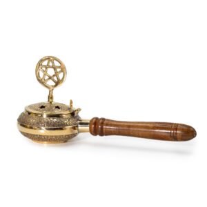 Protective Ritual Censer Burner Pentagram Brass