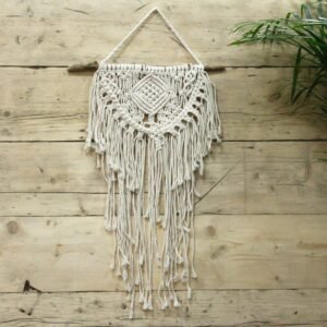 Heartfelt Boho Wall Hanging Natural Macrame