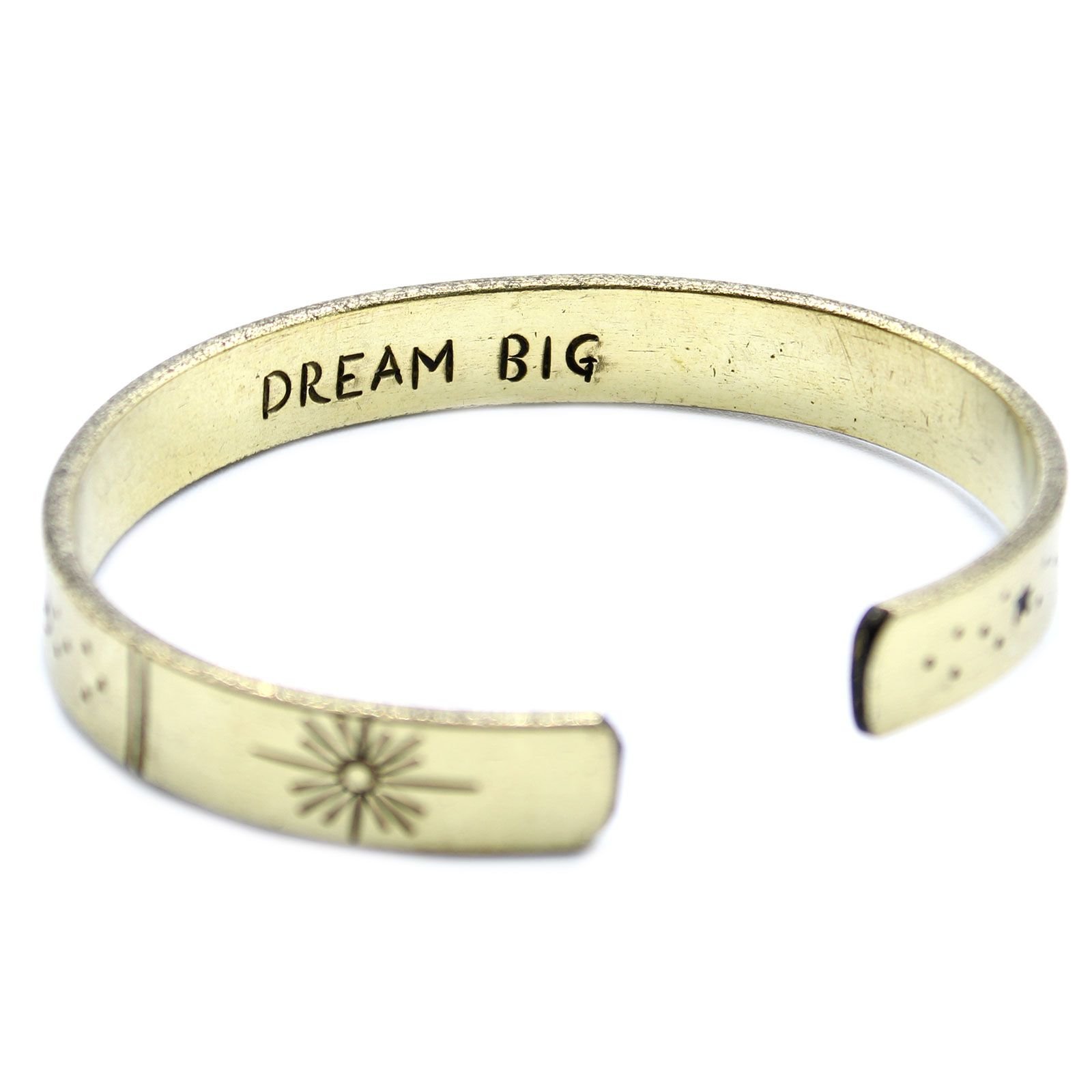 cosmic journey brass cuff inspirational bracelet Cosmic Journey Brass Cuff Inspirational Bracelet - Image 2