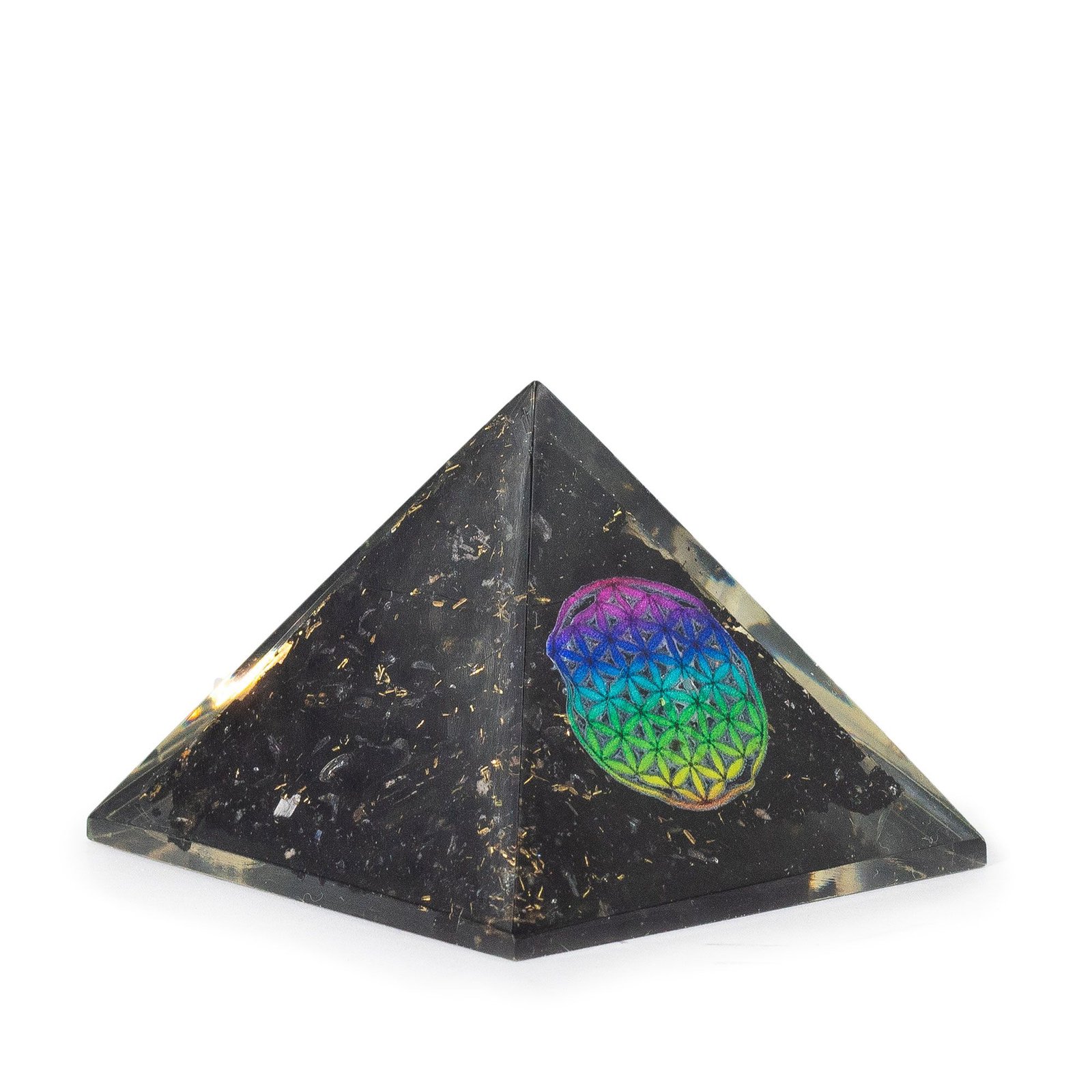 protective harmony orgonite pyramid flower of life Protective Harmony Orgonite Pyramid Flower of Life - Image 2