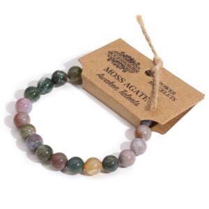 Harmonising Energy Power Bracelet Moss Agate