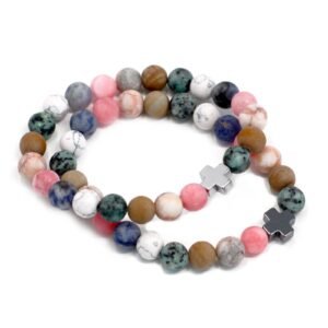 Harmonious Energy Rainbow Gemstone Friendship Bracelets
