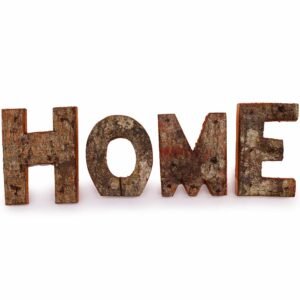 Natural Rustic Bark Letter Decor Set HOME