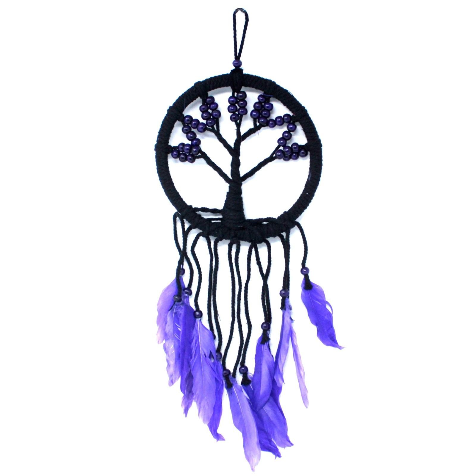 calming night macramé dreamcatcher tree of life 16cm Calming Night Macramé Dreamcatcher Tree of Life 16cm - Image 2