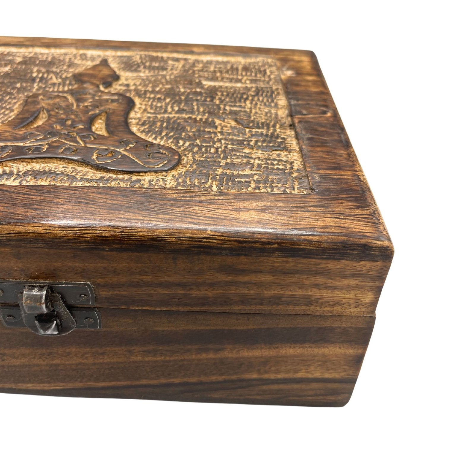 tranquility keepsake wooden box with buddha motif Tranquility Keepsake Wooden Box with Buddha Motif - Image 3