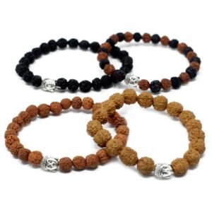 Spiritual Protection Rudraksha Buddha Bead Bracelet