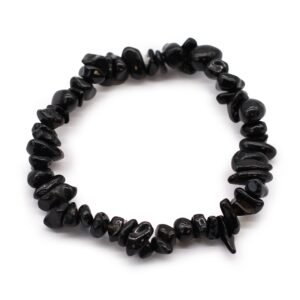 Protective Strength Chipstone Bracelet Black Agate