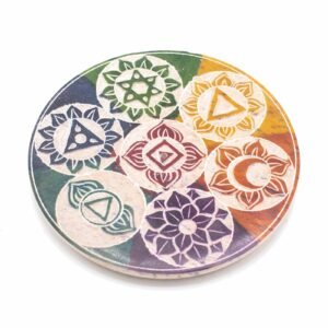 Harmonising Seven Chakra Soapstone Disc Holder