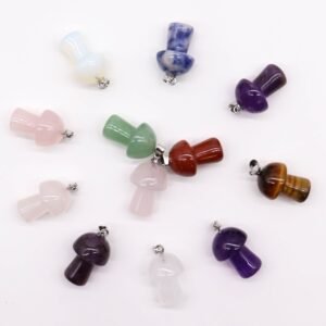 Earth Magic Gemstone Mushroom Pendant Collection
